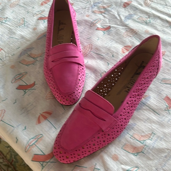 Pink Women's Loafers real leather (suede) handcrafted in Italy size 38 - Picture 10 of 14